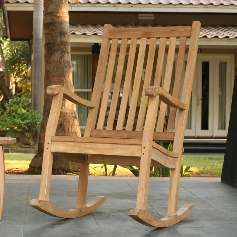 Darby Home Co Georgia-May Teak Rocking Chair & Reviews | Wayfair